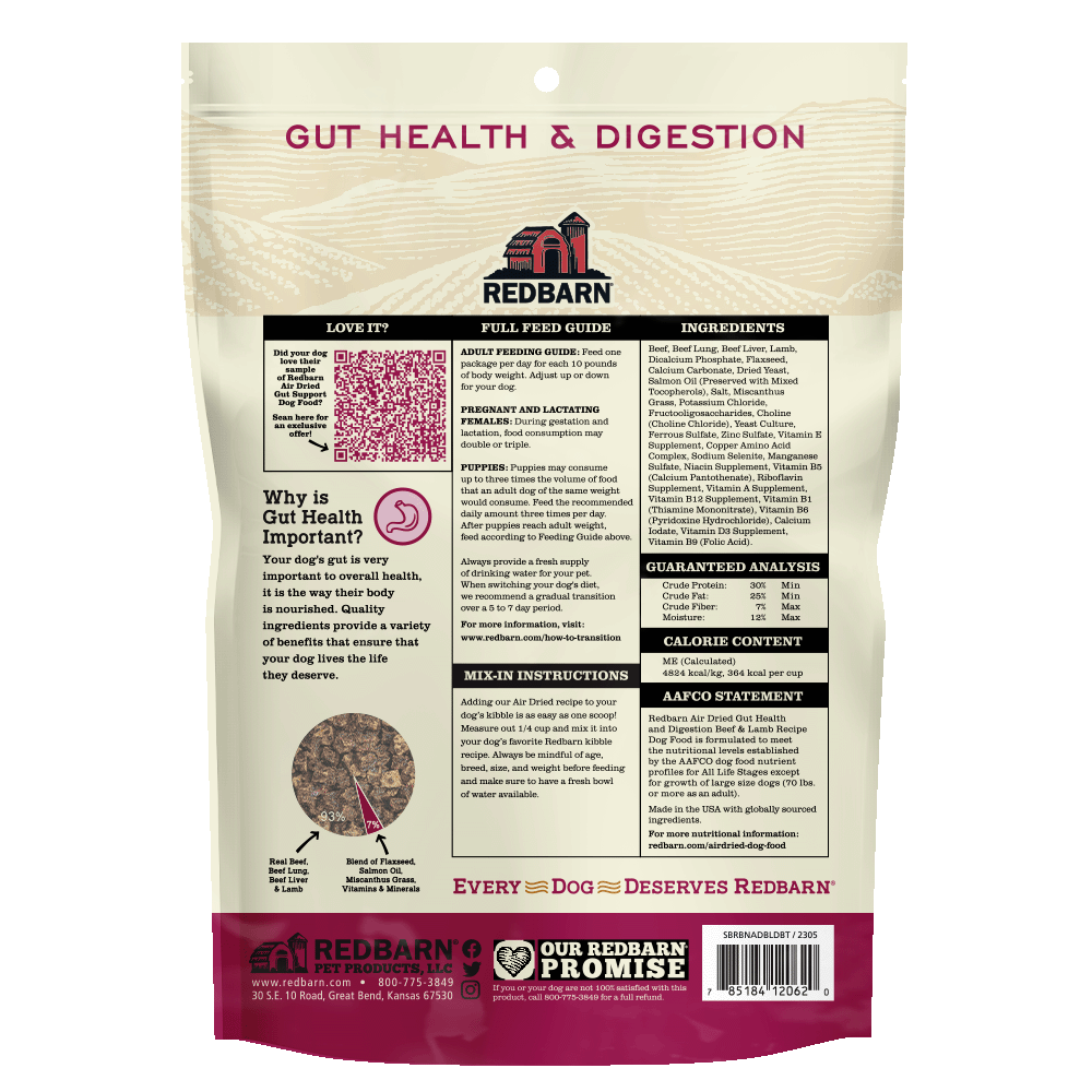 Air Dried Gut Health and Digestion Beef & Lamb Recipe