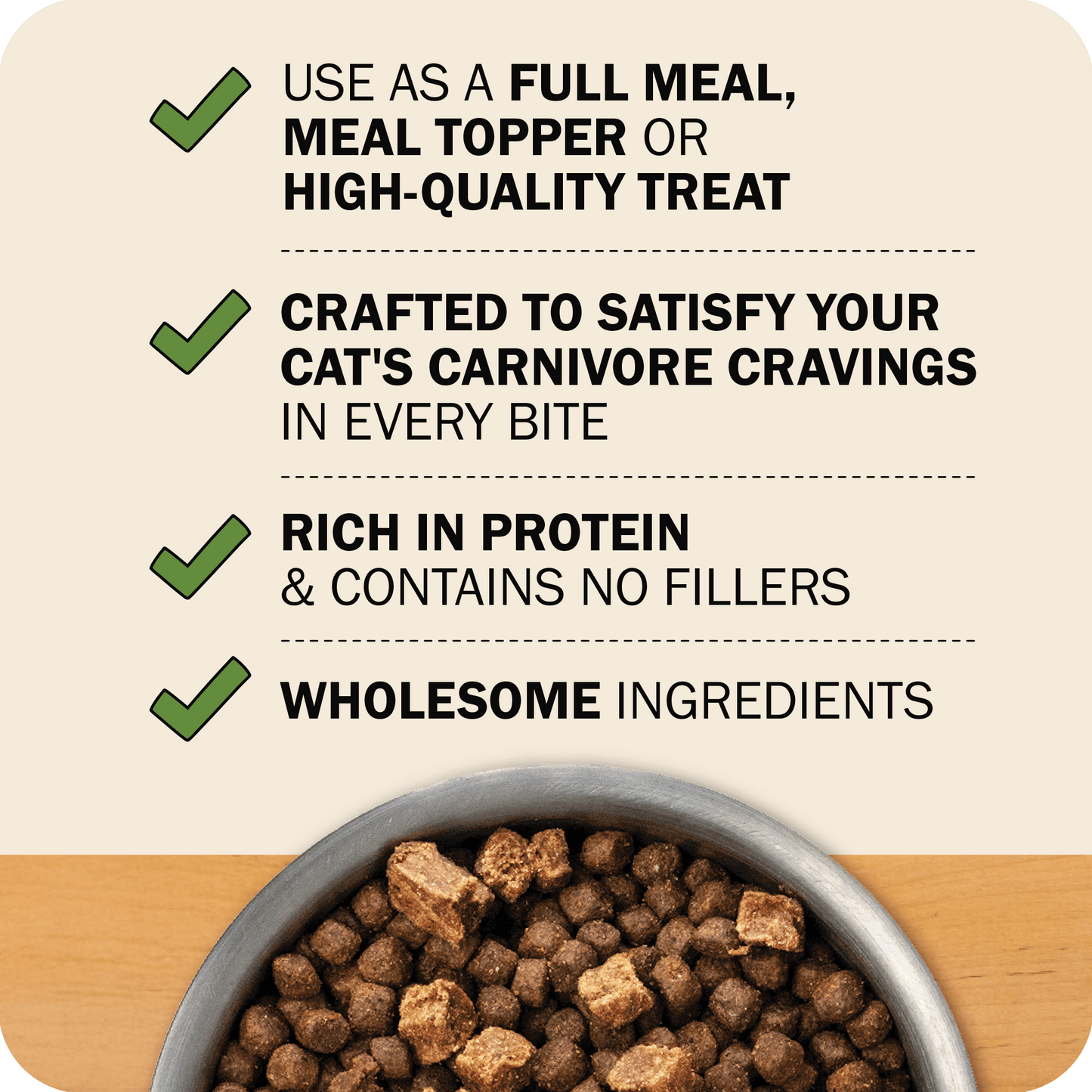 Redbarn Cat Air Dried Food. Use as a full meal, meal topper or as a high-quality treat