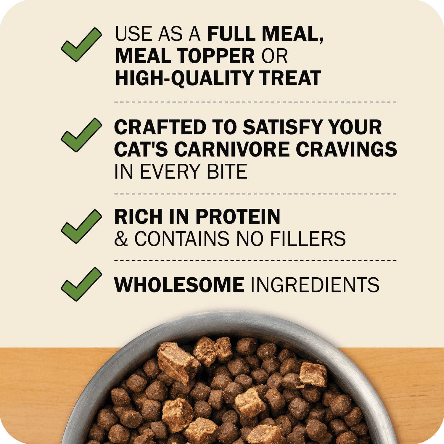 Redbarn Cat Air Dried Food. Use as a full meal, meal topper or as a high-quality treat