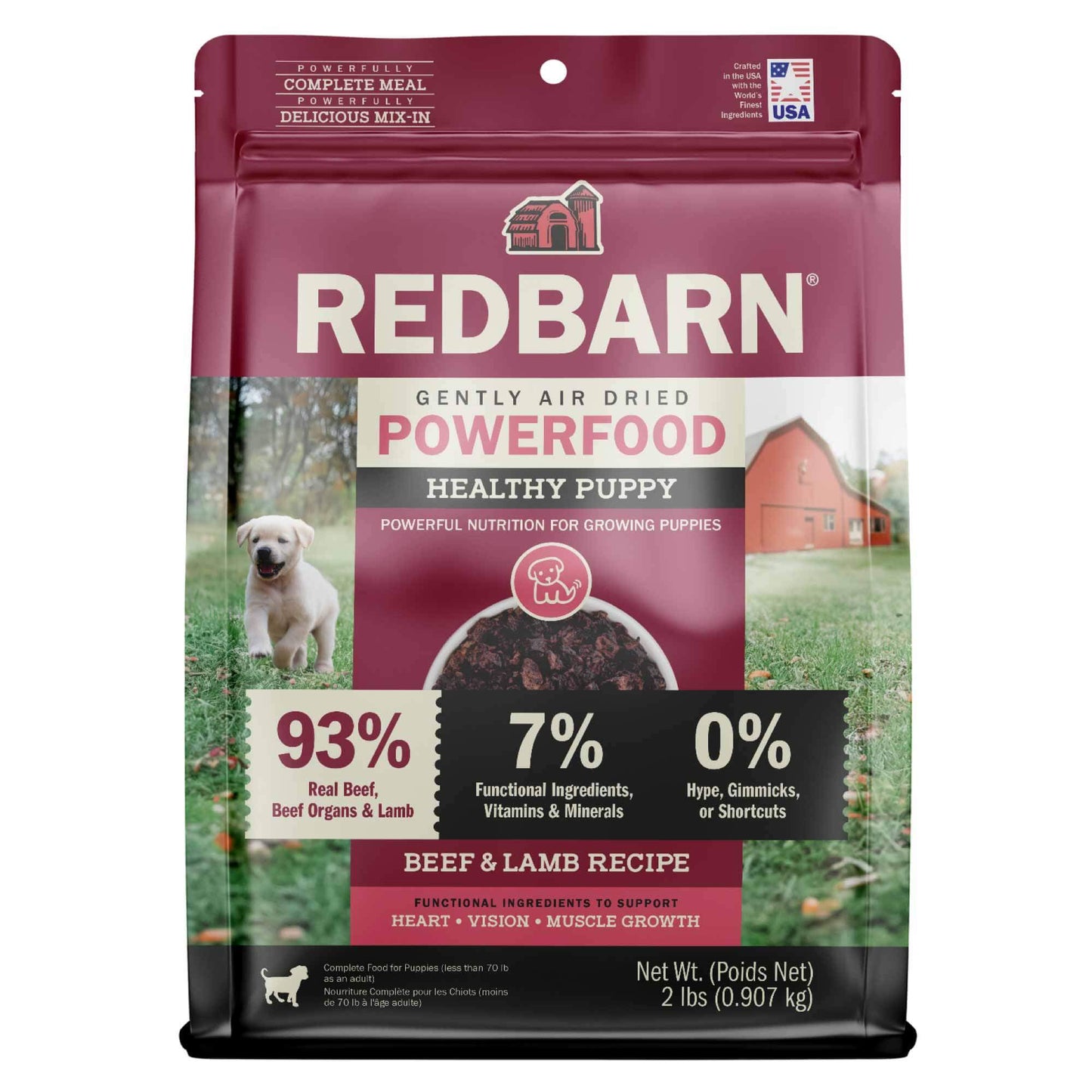 Cover image of the Redbarn Air Dried Powerfood Healthy Puppy Beef & Lamb Recipe