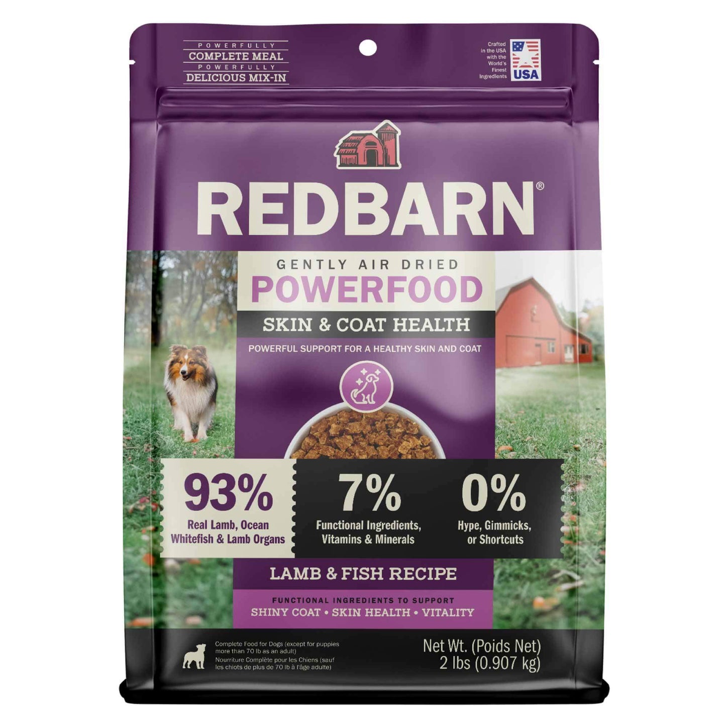 Cover image of the Redbarn Air Dried Powerfood Skin & Coat Health Lamb & Fish Recipe