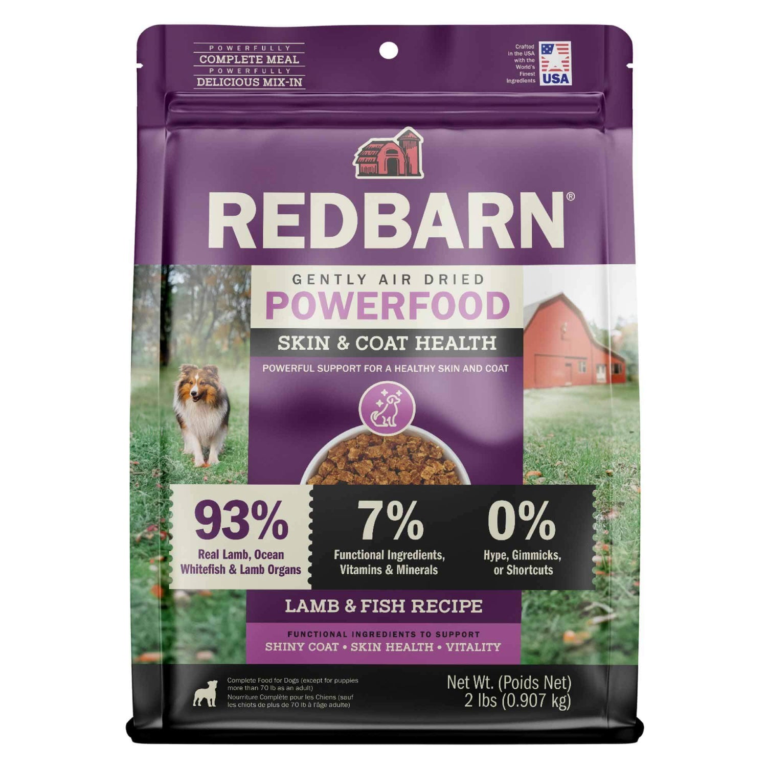 Cover image of the Redbarn Air Dried Powerfood Skin & Coat Health Lamb & Fish Recipe