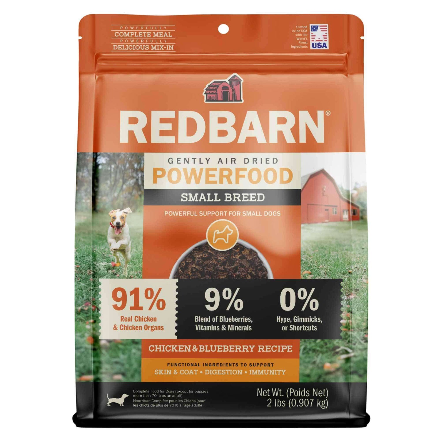 Cover Image of the Redbarn Air Dried Powerfood Small Breed Chicken & Blueberry Recipe